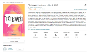 Cuốn tiểu thuyết Textrovert năm 2017