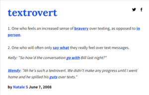 Textrovert là gì